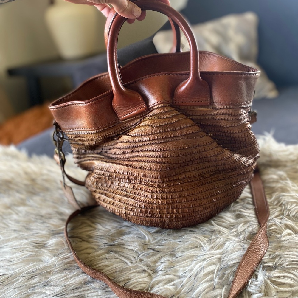 MAJO brown Italian leather purse
